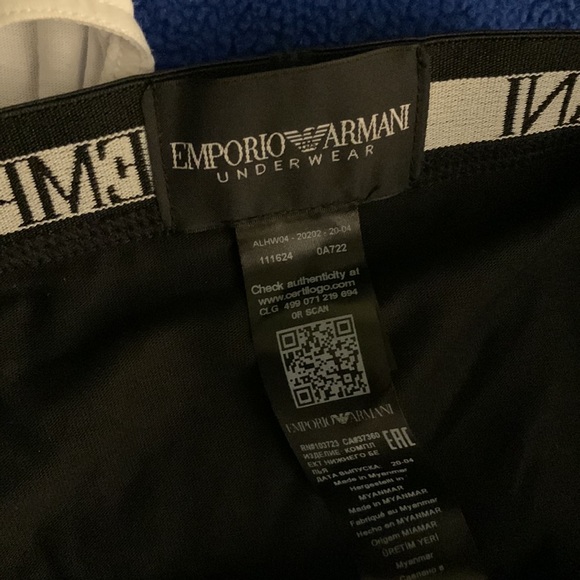 Emporio Armani - mens cotton briefs white and black - Picture 4 of 5